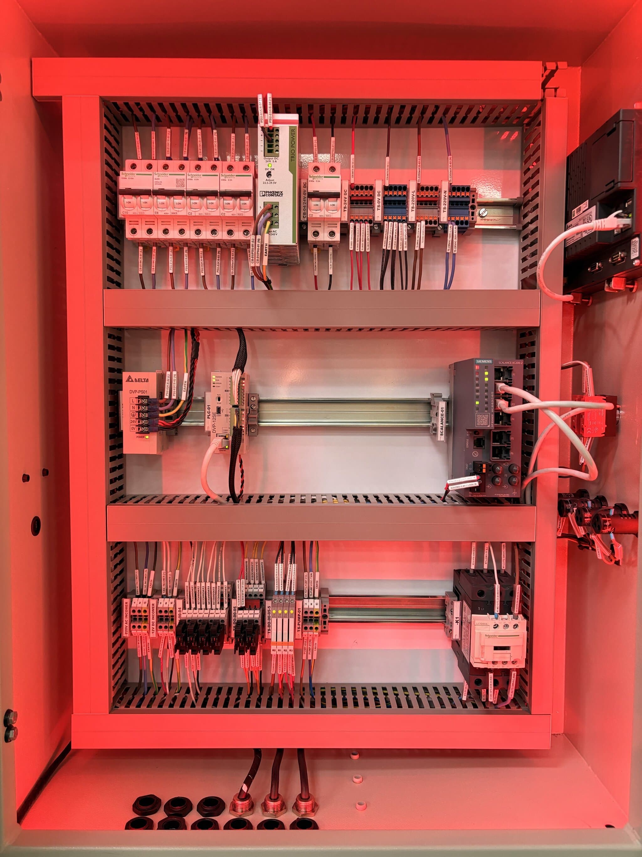 Control panel manufactured by DEI Projects